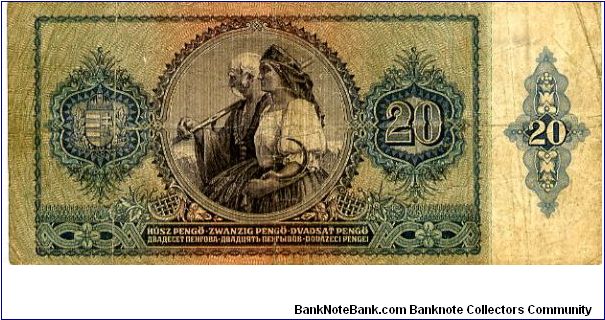 Banknote from Hungary year 1941