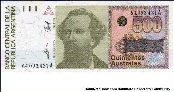 Denominacion: 500 Australes Banknote