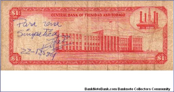 Banknote from Trinidad and Tobago year 1977