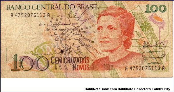Denominacion: 100 Cruzeiros Banknote