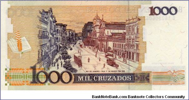 Banknote from Brazil year 1989