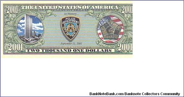 Banknote from USA year 2001