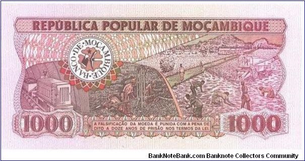 Banknote from Mozambique year 1980