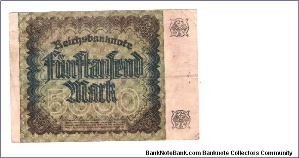 Banknote from Germany year 1922