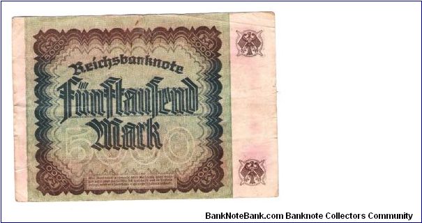 Banknote from Germany year 1922