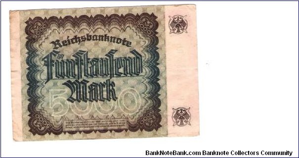 Banknote from Germany year 1922