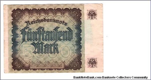 Banknote from Germany year 1922