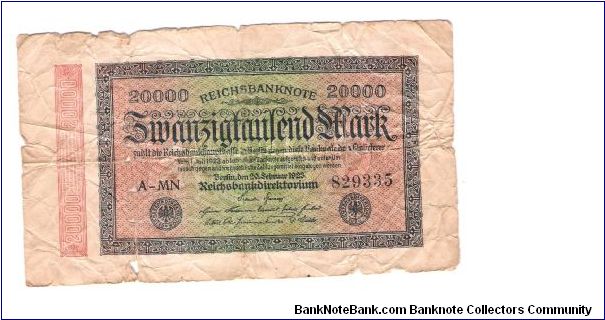 20,000
seriel #829335 Banknote