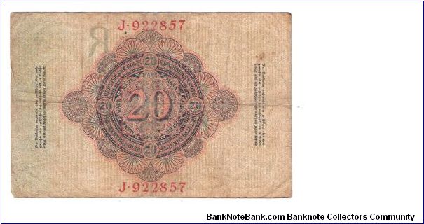 Banknote from Germany year 1910