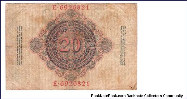 Banknote from Germany year 1910