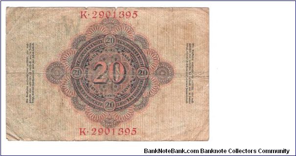 Banknote from Germany year 1914