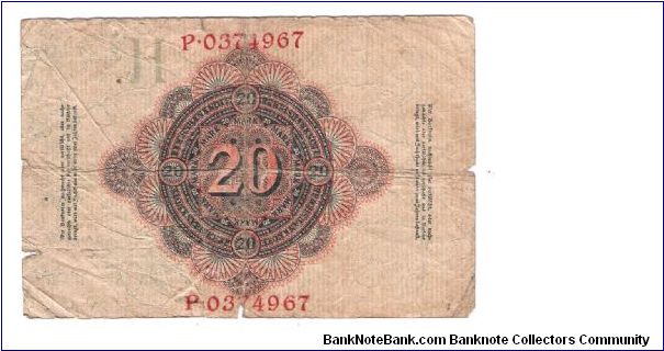 Banknote from Germany year 1914