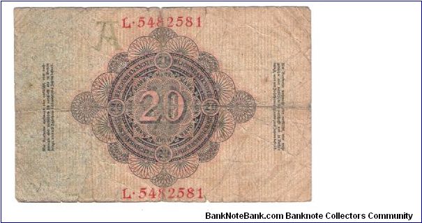 Banknote from Germany year 1914