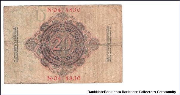 Banknote from Germany year 1914