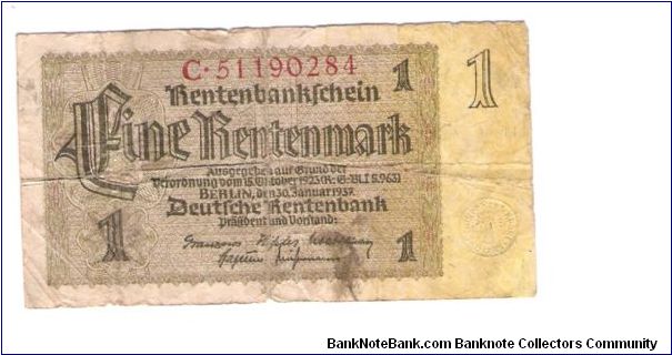 GERMANY
1 MARK
1937
C.51190284
10 OF 10 Banknote