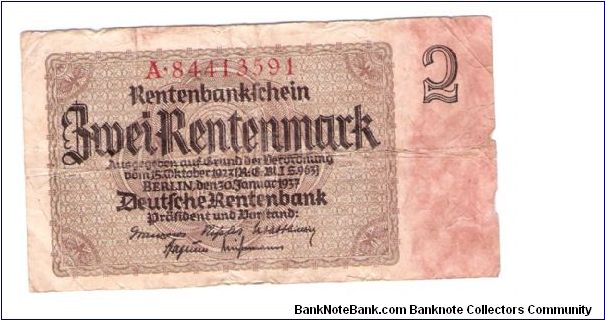 GERMANY
2 MARK
1937
2 OF 4
A844113591 Banknote