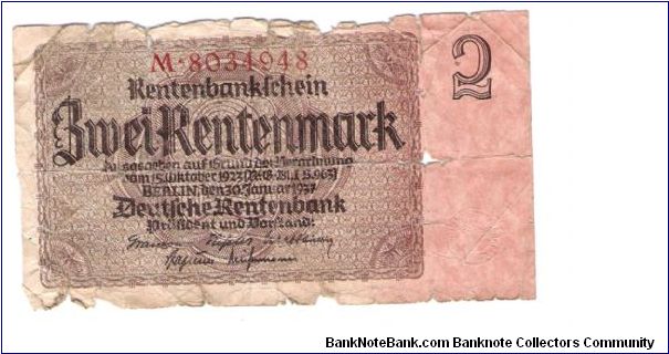 GERMANY
2 MARK
1937
4 OF 4
M.8034948 Banknote