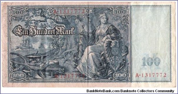 Banknote from Germany year 1908