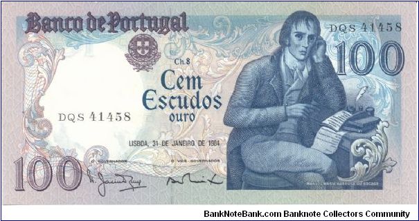 Manuel Maria Barbosa Du Bocage Banknote