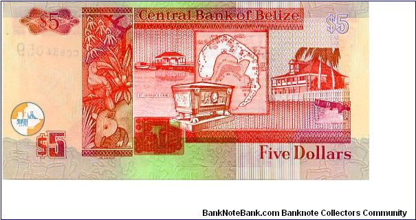 Banknote from Belize year 2002