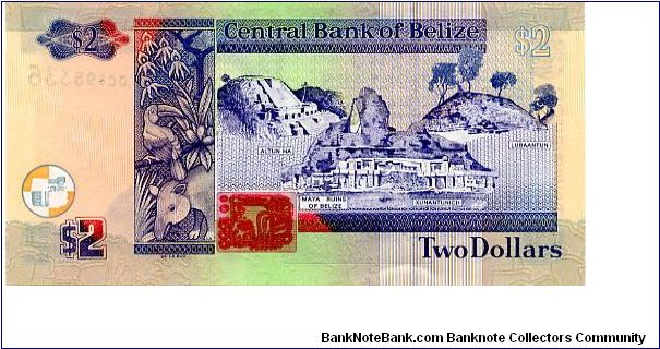 Banknote from Belize year 2005