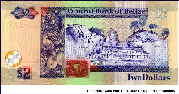 Banknote from Belize year 2003