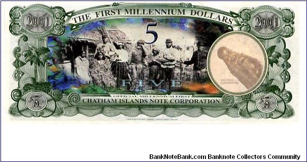 Banknote from New Zealand year 2001