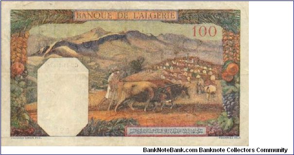 Banknote from Algeria year 1942