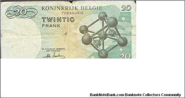 Banknote from Belgium year 1964