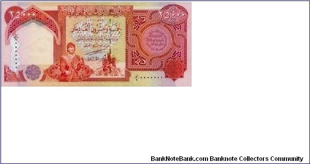 BEWARE OF FAKE NOTE!

25000 Dinars dated 2003 

Obverse:Kurdish farmer

Reverse:King Hammurabi

BID VIA EMAIL Banknote