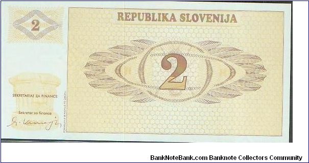 Banknote from Slovenia year 1990