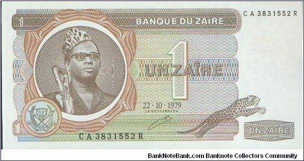 Banknote from Congo year 1979