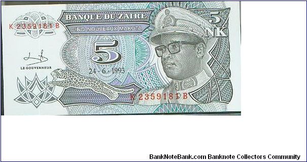 Banknote from Congo year 1993