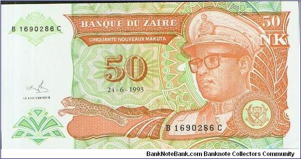 Banknote from Congo year 1993