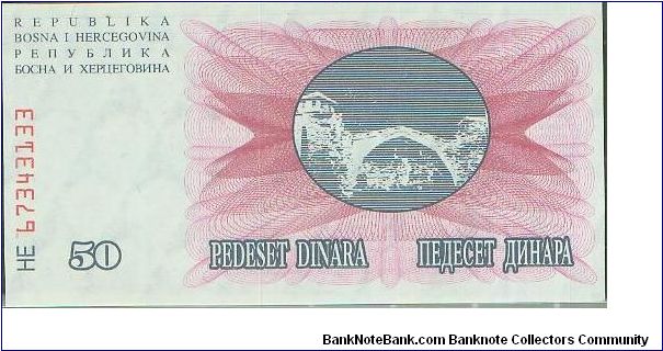 Banknote from Bosnia year 1992