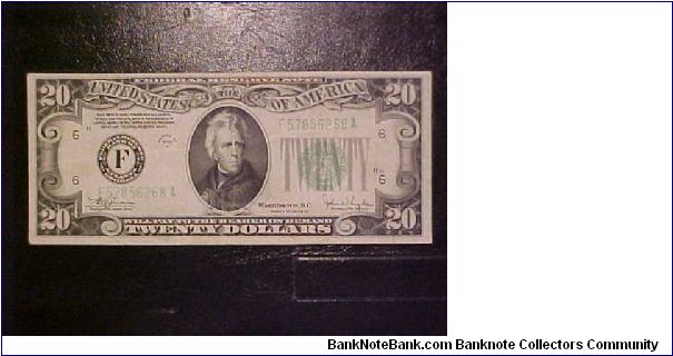 1934 C FR 2057-F Julian-Snyder Banknote