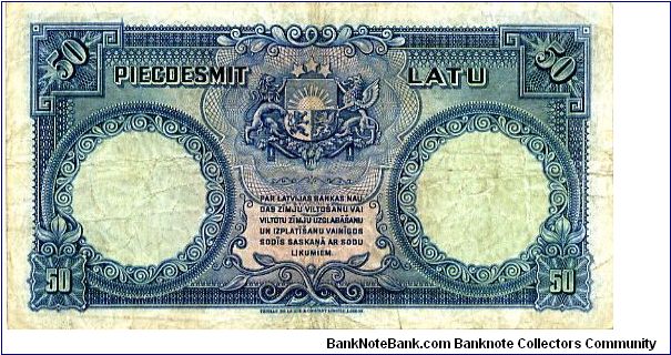 Banknote from Latvia year 1934