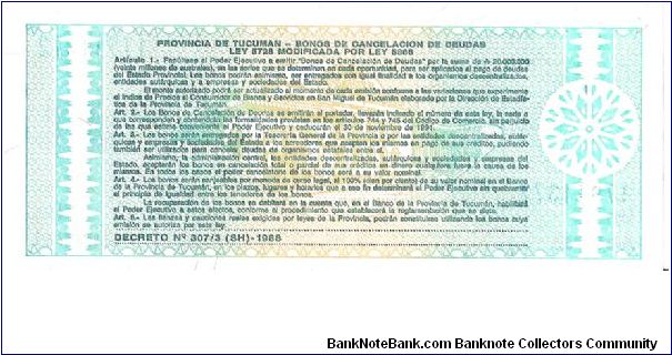 Banknote from Argentina year 1988