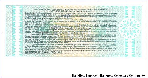 Banknote from Argentina year 1988