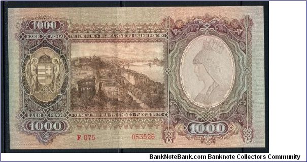 Banknote from Hungary year 1943