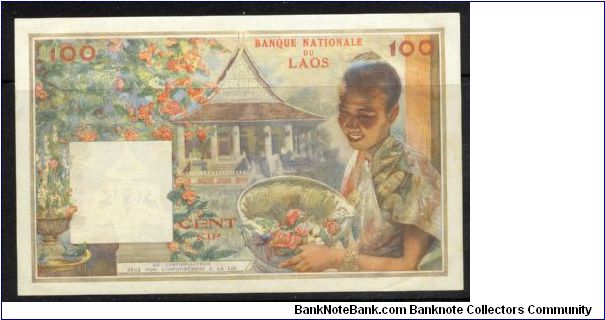 Banknote from Laos year 1957