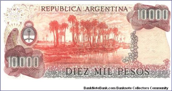 Banknote from Argentina year 197612983