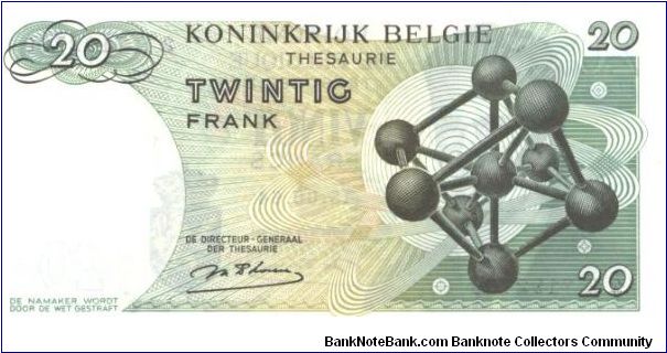 Banknote from Belgium year 1964