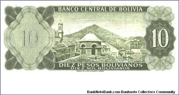 Banknote from Bolivia year 1962