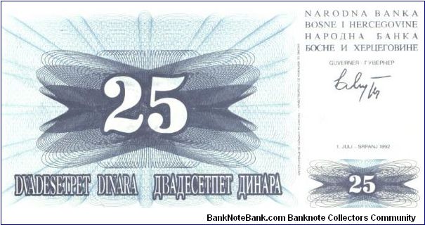 Blue-black on light blue underprint. Crowned arms at center right on back. Banknote