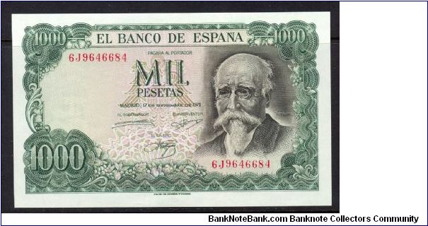 P-154 1000 pesetas Banknote