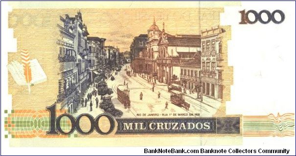 Banknote from Brazil year 1989