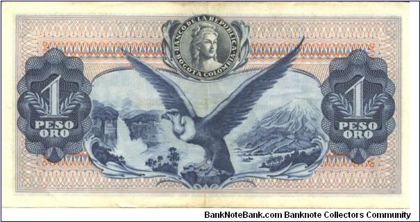 Banknote from Colombia year 1968