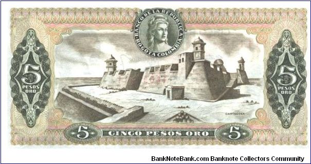 Banknote from Colombia year 1975