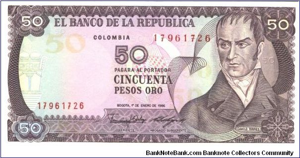 Purple on pale blue, lilac, and pink underprint. Similar to #1414. Without watermark. Printer:IBB. Banknote